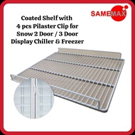 SNOW ACCESSORIES COATED SHELF & PILASTER CLIP FOR 2 DOOR / 3 DOOR DISPLAY CHILLER AND FREEZER USE