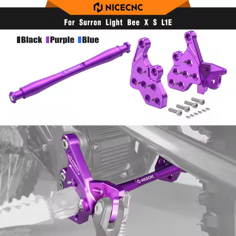 NICECNC For Surron Light Bee X S L1E Electric Dirt Bike 2017-2025 Foot Pegs Footrest Bracket Support