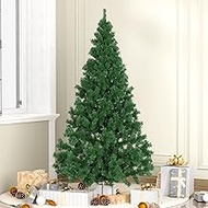 Artificial Christmas Tree, 6FT Unlit Holiday Full Xmas Tree with Metal Stand for Home, Office, Party Season Indoor Decoration
