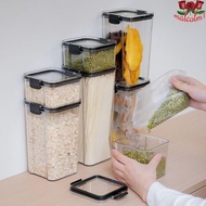 MALCOLM1 Plastic Storage Boxes, Sealed Transparent Stackable Food Storage Boxes, Storage Boxes Squar