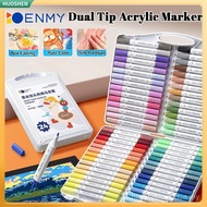 ENMY Dual Tip Acrylic Marker Pen 80/60/48 Colors Set Soft and Fine Brush Kids Presents 双头丙烯马克笔
