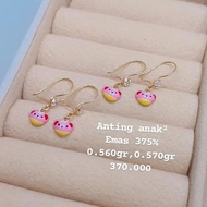 375 gold children's earrings