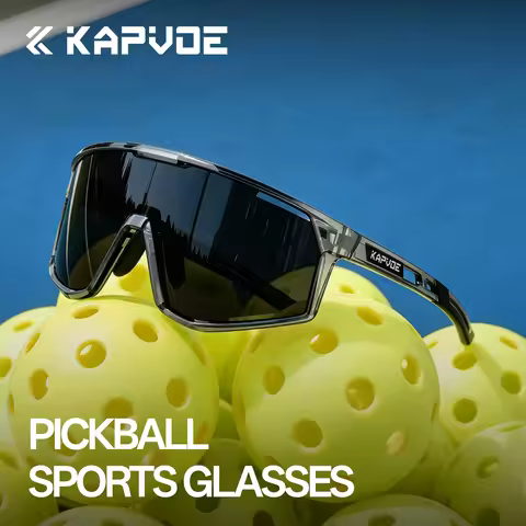 KAPVOE HD Photochromic Pickleball Sunglasses Stylish Sports Impact Resistant Vented Glasses Outdoor 
