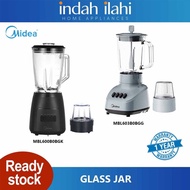 Midea Pengisar Glass Jar Blender (600W) MBL600B0BGK (1.5L) MBL603B0BGG (1.0L)