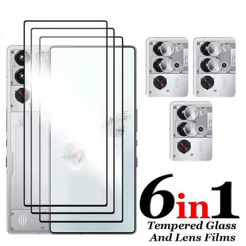 6in1 For Nubia Red Magic 10 Pro+ Glass For Red Magic 10 Pro Tempered Glass 6.85 inch Full Cover Glue