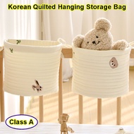 INS Hanging Baby Bed Storage Bag Crib Bedside Clothes Toys Organizer - Cartoon Home Space Saver 20*21CM