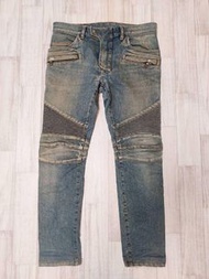 BALMAIN PARIS 水洗加工機車牛仔褲 biker jeans