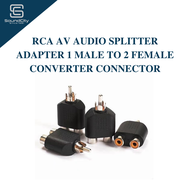 RCA AV Audio Splitter Adapter 1 Male to 2 Female Converter Connector