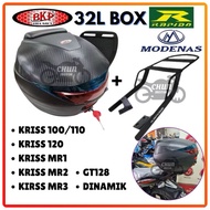 MODENAS BKP BOX 32L + MONORACK 1SET MOTORCYCLE Modenas Kriss 100/110 MR1 MR2 MR3 GT128 DINAMIK CT100