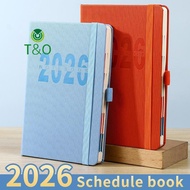 [T&O-t] High-quality 2026 Planner Notebook Daily Weekly Monthly Calendar Planner A5 Size With Faux L