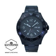 [Watchspree] Fossil Men's FB-02 Three-Hand Date Black Stainless Steel Watch FS5688