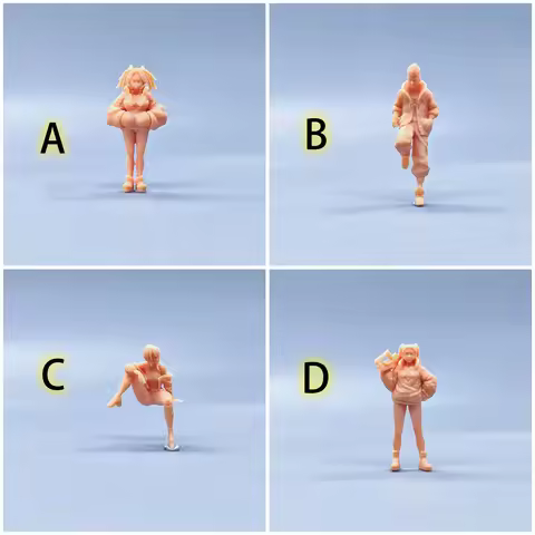1/64 1/50 1/43 Figurines Scale Model Resin Cyber Surfer David Rebecca Uncolored Miniatures Diorama H