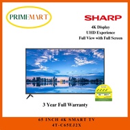 SHARP 4K SMART TV: 65 Inch (4T-C65EJ2X) PWP! 50% OFF AIR PURIFIER WITH MOSQUITO CATCHER