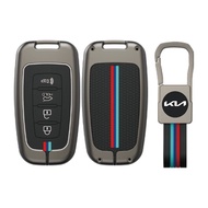 [Luxury Gift] Zin Alloy KIA Car Key Bag With Keychain Accessories For KIA Forte Koup K5 Optima Soren