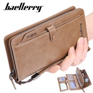 Baellerry 2022 Men Wallets  Business multi-card slots Long zipper Wallet Fashion Top Quality Leather Card Holder Wallet For Men bag