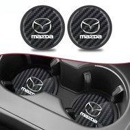 XD Car Coaster Water Cup Holder Mat Anti-slip Coasters for Mazda 3 2 CX5 6 RX7