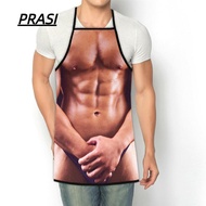 PRASI Muscle Men Baking Apron Creative Party Novelty Funny BBQ Chef