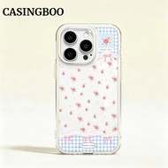 HP Casing Shockproof and drop-resistant silicone shell TPU Checkered and flower combination pattern 