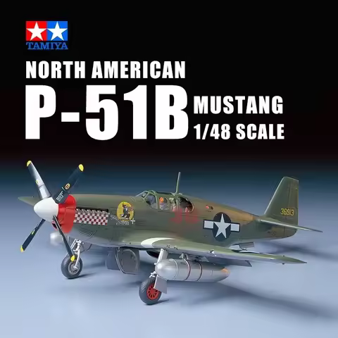 TAMIYA Model Scale US P51-B Mustang Fighter assembly 61042 1/48 Model Kit