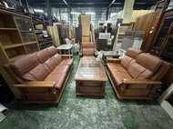 【東鼎二手家具】正樟木1+2+3實木沙發組(含大小茶几)*組合沙發*實木沙發*多人沙發*單人沙發*雙人沙發*收納沙發