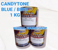 CAT PENTA SUPER GLOSS CANDYTONE BLUE - BIRU  ISI 1 KG /CAT MOBIL / MOTOR / DUCO / PAINT / REFINISH P