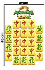 Stiker estetik unik motiv simbol mahjong ways bahan vinyl sudah di cutting tinggal tempel isi 26 pcs