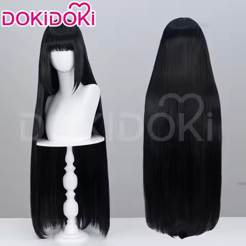 IN STOCK Osaragi Wig Anime Cosplay DokiDoki Women 100cm Black Long Hair Osaragi Cosplay Free Wig Cap