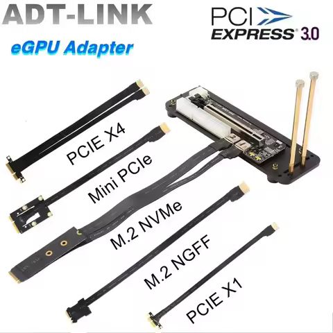 Laptop External Graphics Card eGPU PCI-E 3.0 X16 to M.2 NVMe&M.2 NGFF&mPCIe&PCIe X1&PCI-e X4 Extensi