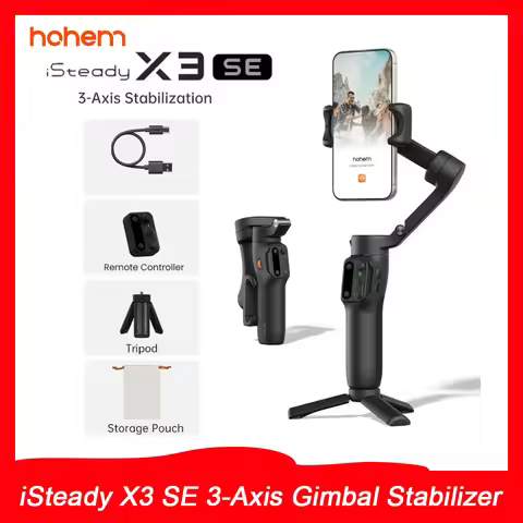 Hohem iSteady X3 SE 3-Axis Gimbal Stabilizer Ai Face Tracking Foldable Selfie Stick With Remote Cont