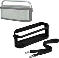 Soft Silicone Protective Case Portable Cover Compatible with Soundcore Motion X600 Speaker (Black)