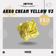 [READY STOCK] Akko Cream Yellow V3 Pro Linear Switch for Mechanical or Gaming Keyboards - Linear