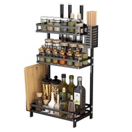Condiment Rack Rak Dapur Rak Rempah Ratus Spice Rack Stainless Steel Seasoning Storage Rack Kitchen 