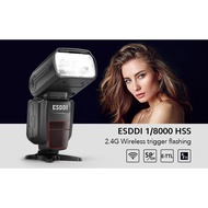 ESDDI Camera Flash for Canon, + Wireless Trigger , E-TTL 1/8000 HSS Wireless Flash Speedlite GN58 2.