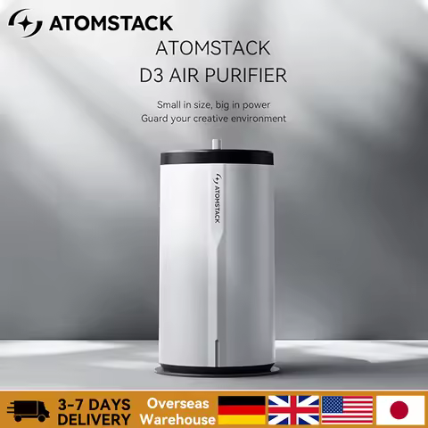 AtomStack D3 Laser Engraving Air Purifier 5-Layer 99.9% PM2.5/PM10 3500RPM for A12/A24/A48/P1 Home O