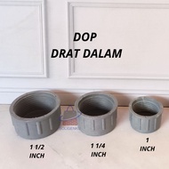 Deep Drat Dop / PVC Cap 1" Inch Pipe Cap Deep Drat Dop 1 Inch PVC PVC Paralon Pipe Cap
