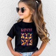 2026 Ready Stock KATSEYE KATSEYE T-Shirt Combed Cotton Round Neck Short Sleeve Small Medium Children
