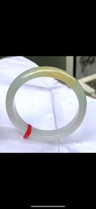 冰種翡翠天然翡翠玉鐲 A玉手鐲 玉鈪 • 冰種蜜糖黃翡翠福鐲