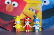 3款 吊卡 未拆 Sesame Street MOLLY ELMO BIG BIRD COOKIES MONSTER 芝麻街 系列 吊卡 盲盒 KENNYS WORK  POP MART FIGURE