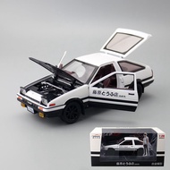 [Model Car] Jianyuan Initial D Toyota AE86 Car 1: 20 Alloy Toy Model Sound Light Pull Back 4 Door Ca