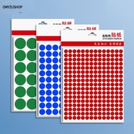 114OMYZUSHOP 10Sheets Dot Adhesive Stickers, Writable Material 19MM Label Stickers, Removable Self-A