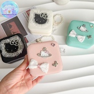 hewoodfameing 1Pcs Multifunctional Lace Edge Hot Diamond KT Cat Mini Storage Bag HelloKitty Storage 