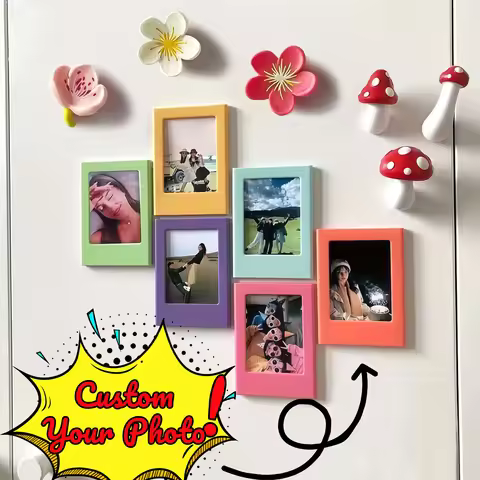 Custom Photo Retro Magnetic Photo Frame for Instax 3inch Negatives Album Display Holders for Kitchen