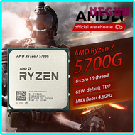 NEGHU AMD RYZEN 7 5700G ใหม่เอี่ยม100% CPU 5700G เกมส์พีซีเดสก์ท็อปโปรเซสเซอร์4.6GHz 8-Core 16-Threa