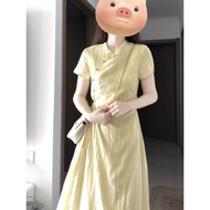 New Elegant Yellow Chinese Cheongsam - Stylish Artistic Outfit