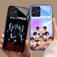 YS-81 OT7 Enhypen HD Glass Casing for VIVO Y22 Y35 Y75 Y28 Y22S V25 Y55 iQOO Z6