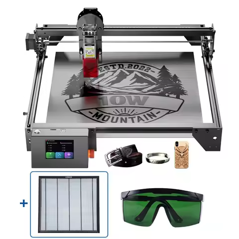 Longer RAY5 Laser Engraving Machine 10W +440x440mm Honeycomb Panel + Protective Goggles Wood Metal L
