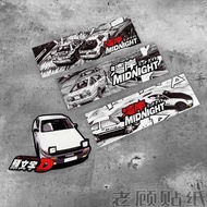 Reflective Initial D Sticker Modified Car Door Sticker AE86 Car Body Decoration Electric Car Text Ca