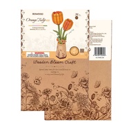 RoWood ORANGE TULIP Wooden Flower Kit | DIY 3D Puzzle Kits