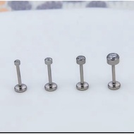 Lip Stud piercing Jewelry Tragus Helix piercing internal thread Zircon