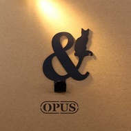 【OPUS東齊金工】當貓咪遇上符號&-掛勾(黑)/壁飾掛鉤/收納/and